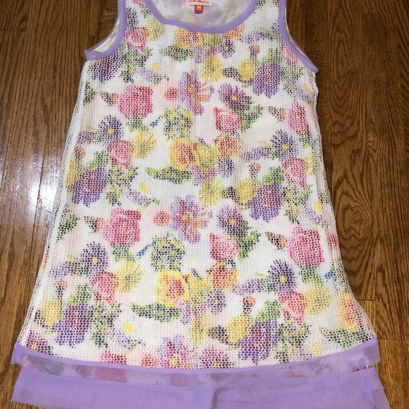 LittleMisMatched Sleeveless Flower Dress - Picture 1 of 2